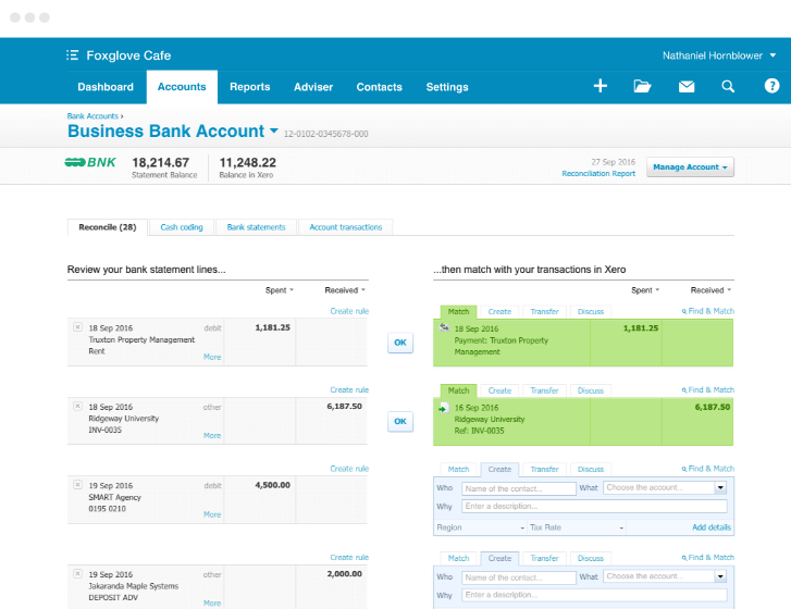 xero automatic reconciliation